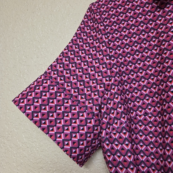 Alexia Admor Angellyne Midi Dress A-Line Geometric Academia Career Sz 12 - Picture 8 of 14